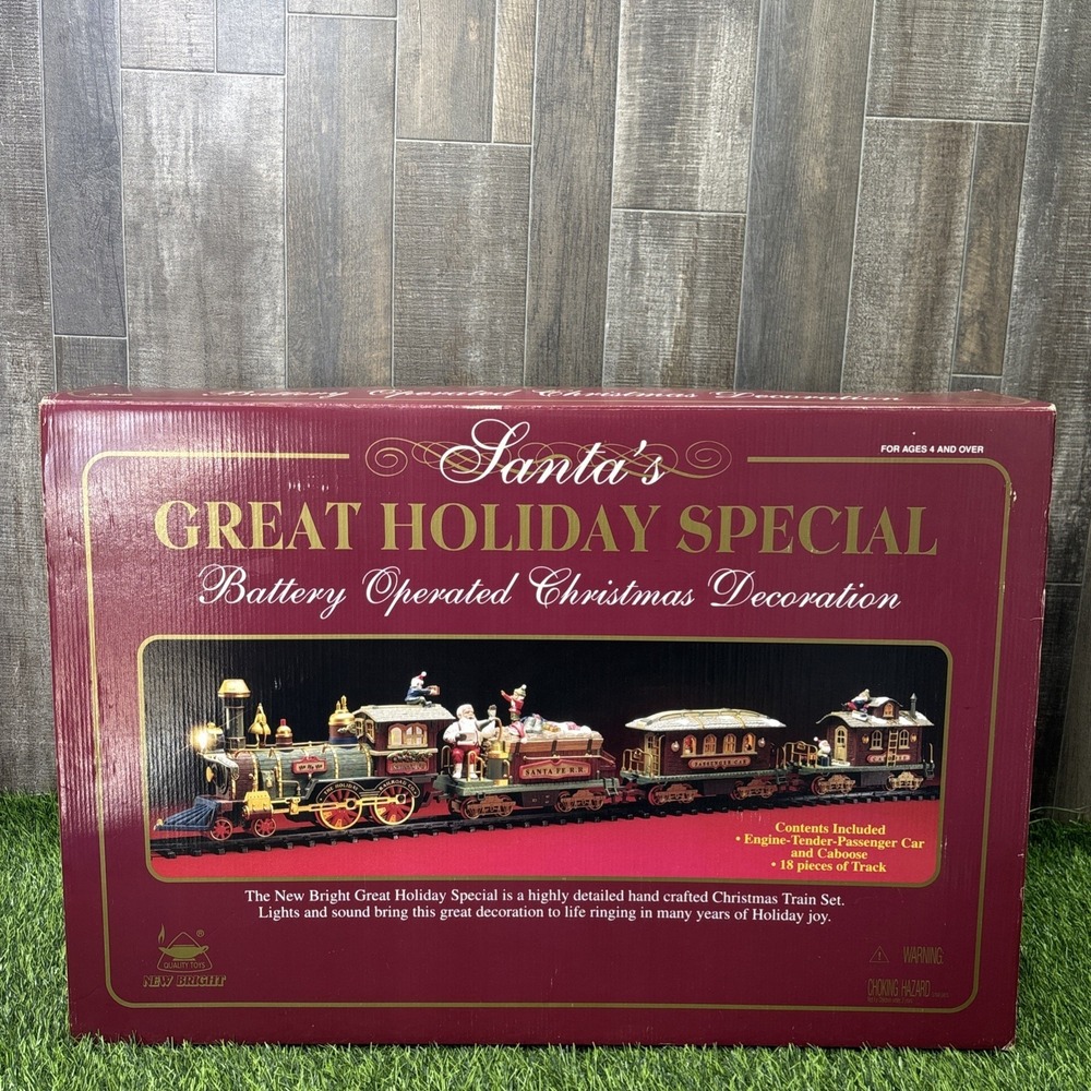Vintage New Bright Santa's Great Holiday Special Train Set #280 NOS